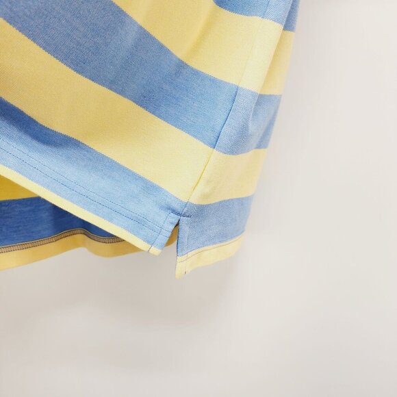 Izod Polo Shirt Mens yellow Stripes Advantage Performance Stretch Sport size M - Picture 8 of 12